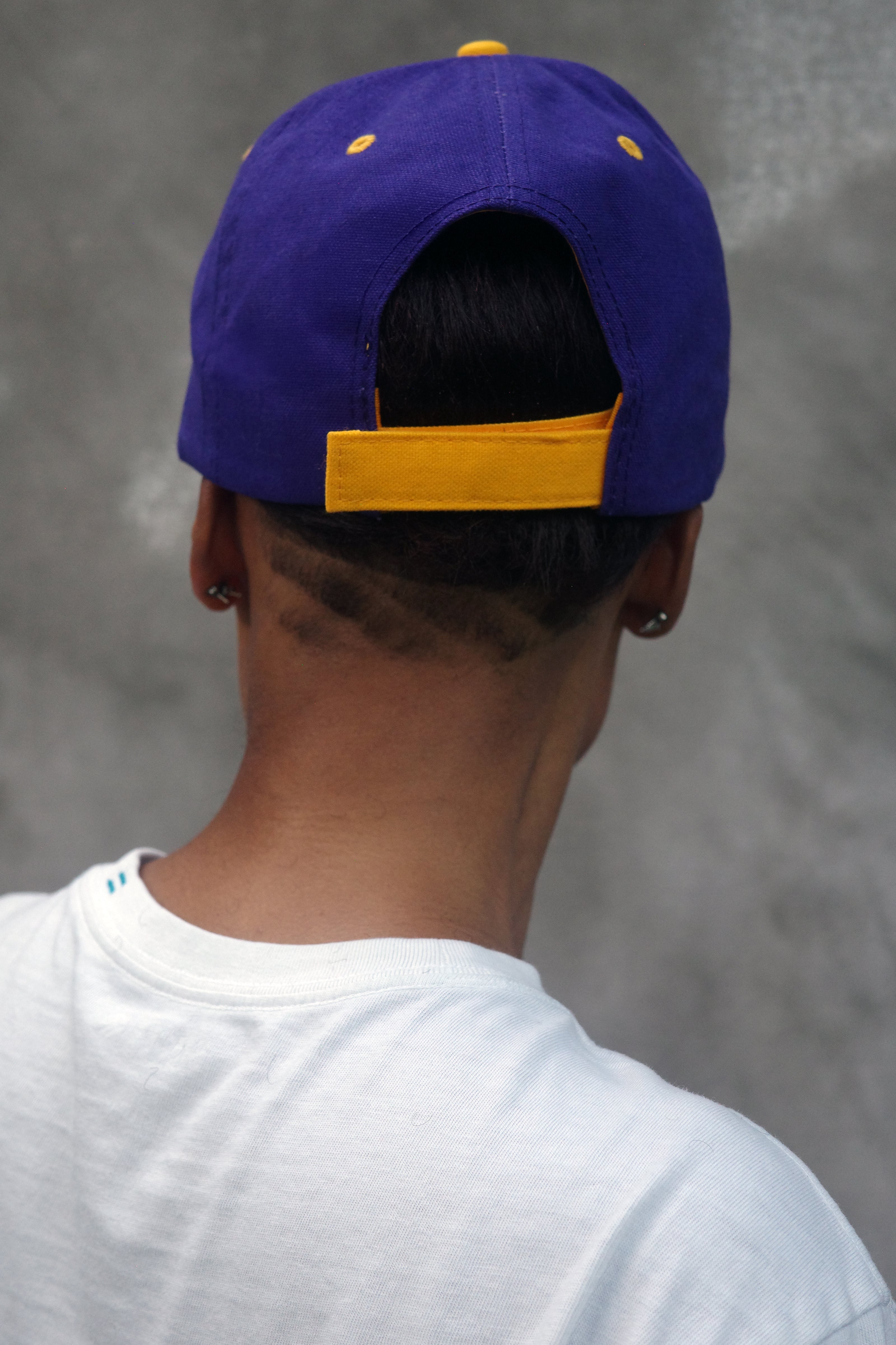 Birds Eye Blend Baseball Hat with hand painted Denim Heart